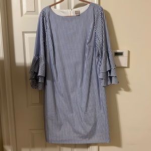 Chico's Blue and white striped dress size 2.5 (L/14)